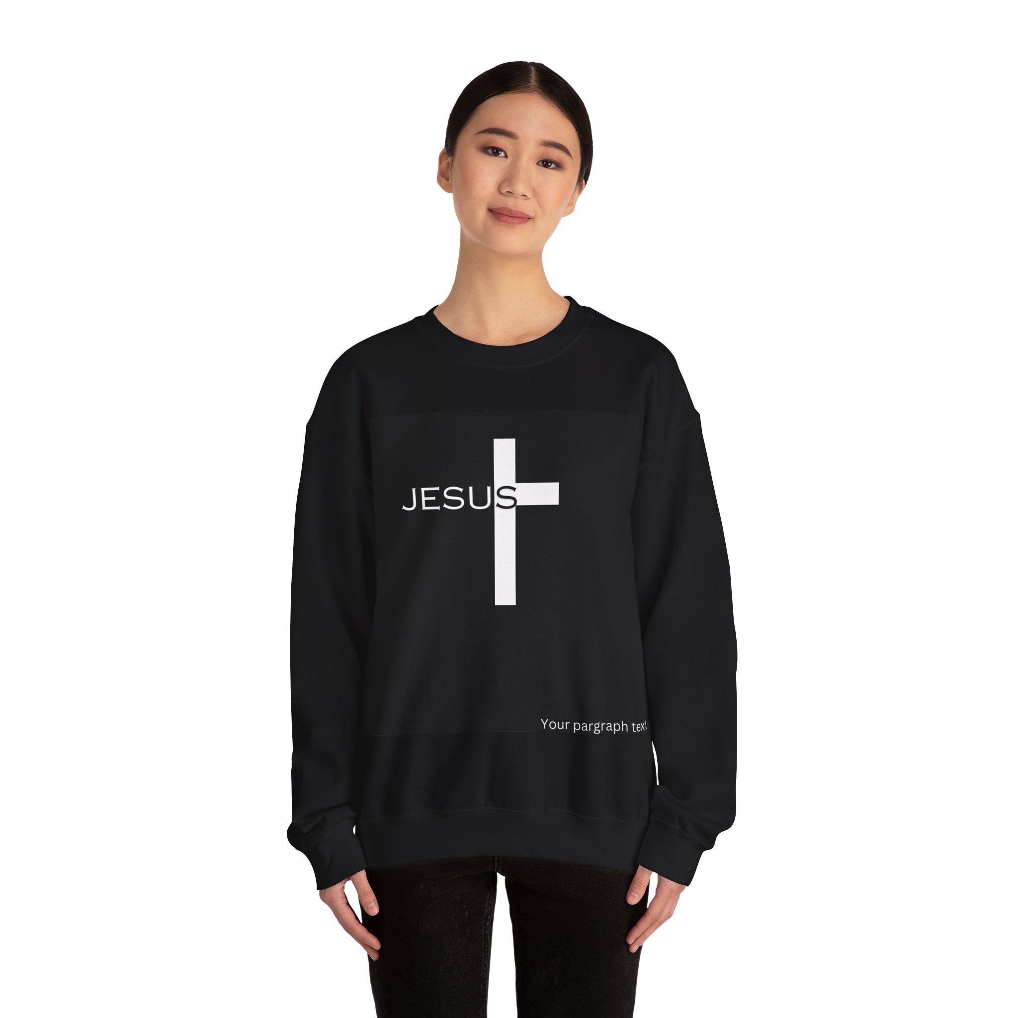 Jesus Cross Unisex Heavy Blend Crewneck Sweatshirt